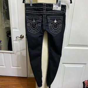 True Religion Black Skinny Jeans 24 Petite